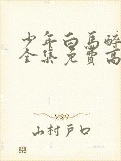 少年白马醉春风全集免费高清观看