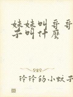 妹妹叫哥哥的孩子叫什么