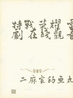 特战荣耀 电视剧 在线观看