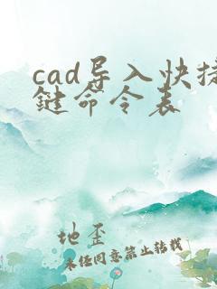 cad导入快捷键命令表