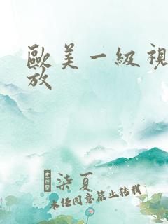 欧美一级视频播放