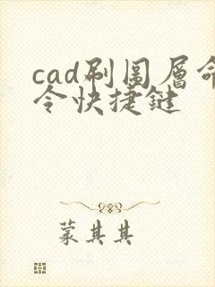 cad刷图层命令快捷键