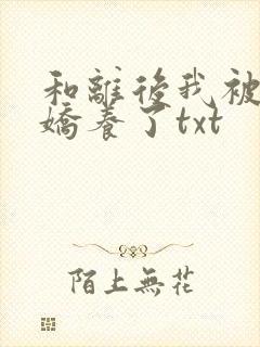 和离后我被太子娇养了txt