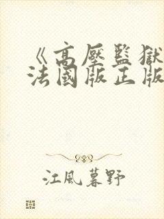 《高压监狱2》法国版正版2009年