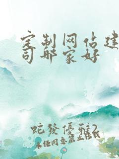 定制网站建设公司哪家好