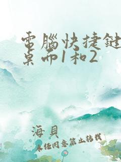 电脑快捷键切换桌面1和2