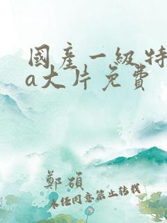 国产一级特黄aa大片免费