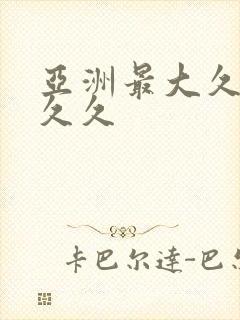 亚洲最大久久久久久