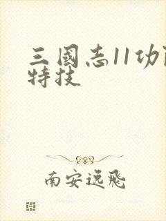 三国志11功阶特技