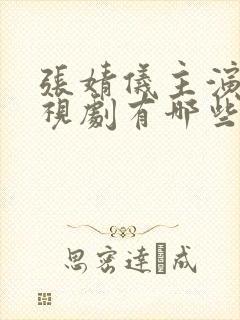 张婧仪主演的电视剧有哪些