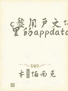 c盘用户文件夹里的appdata能删除吗