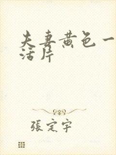 夫妻黄色一级生活片