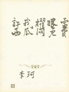 许我耀眼电视剧西瓜网免费观看