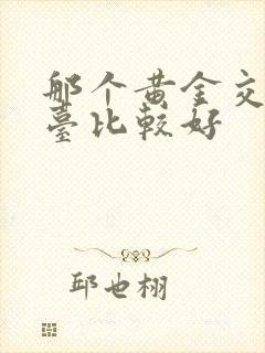 那个黄金交易平台比较好