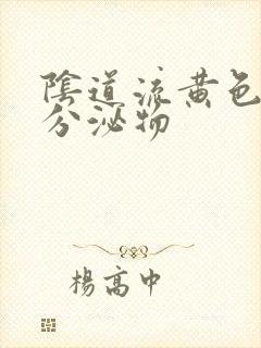 阴道流黄色水状分泌物