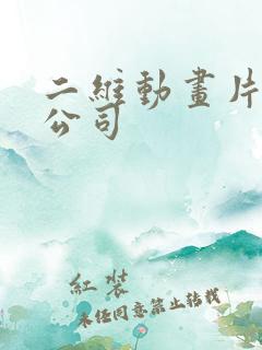 二维动画片制作公司