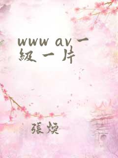 www av一级一片