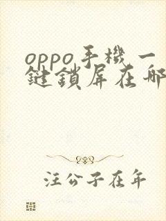 oppo手机一键锁屏在哪里设置方法