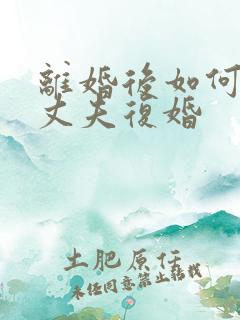 离婚后如何挽回丈夫复婚