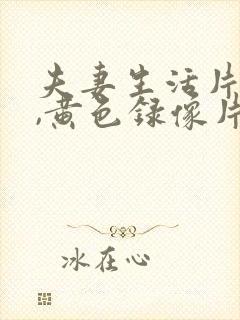 夫妻生活片一级,黄色录像片一级