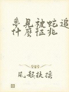 梦见被蛇追了是什么征兆