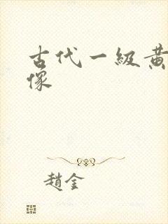 古代一级黄色录像