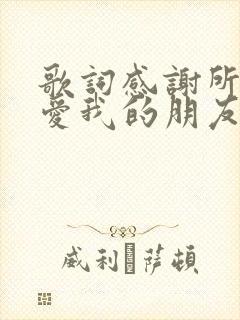 歌词感谢所有深爱我的朋友