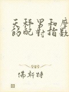 天秤男和摩羯女的配对指数是多少