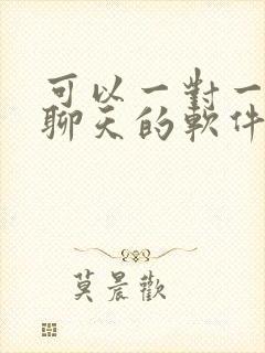 可以一对一视频聊天的软件