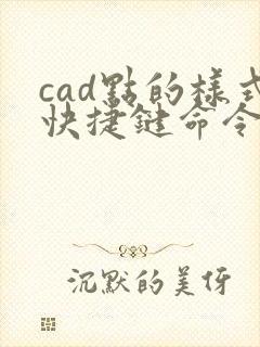 cad点的样式快捷键命令