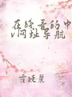 在线看的中文av网址导航