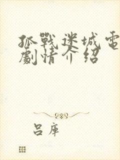 孤战迷城电视剧剧情介绍