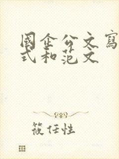 国企公文写作格式和范文