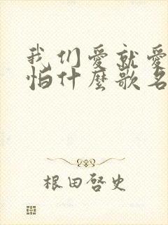 我们爱就爱了还怕什么歌名叫什么