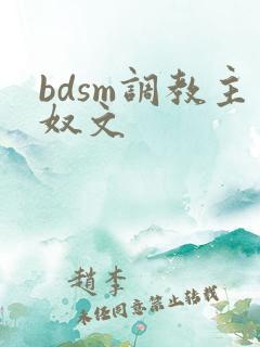 bdsm调教主奴文