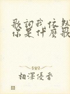 歌词我依然在等你是什么歌