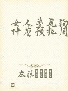 女人梦见狗追是什么预兆周公解梦