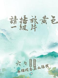 请播放黄色夫妻一级片