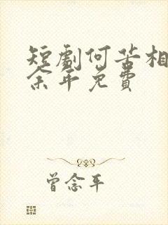 短剧何苦相思煮余年免费