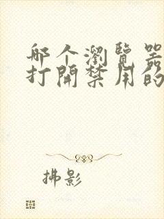 哪个浏览器可以打开禁用的网页