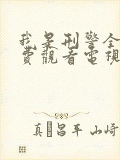 我是刑警全集免费观看电视剧