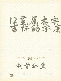 12画属木字最吉祥的字康熙字典