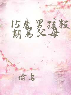 15岁男孩叛逆期骂父母