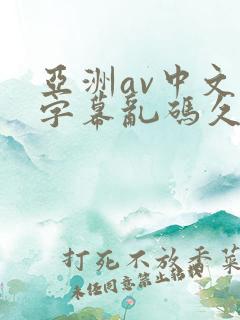 亚洲av中文字字幕乱码久久
