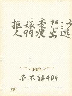 拒嫁豪门:少夫人99次出逃》