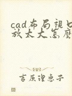 cad布局视口放太大怎么退出布局