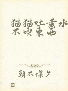 猫猫吐黄水拉稀不吃东西