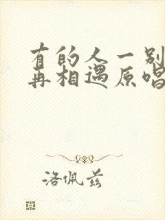 有的人一别就不再相遇原唱完整版