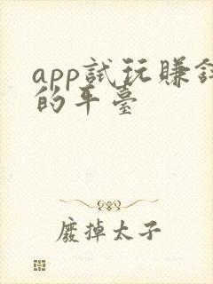 app试玩赚钱的平台