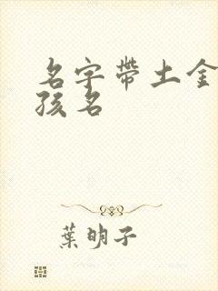 名字带土金的女孩名